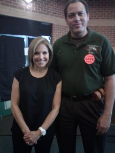 Just before the panel discussion, at Mason Government Center in Annandale, VA, June 2015